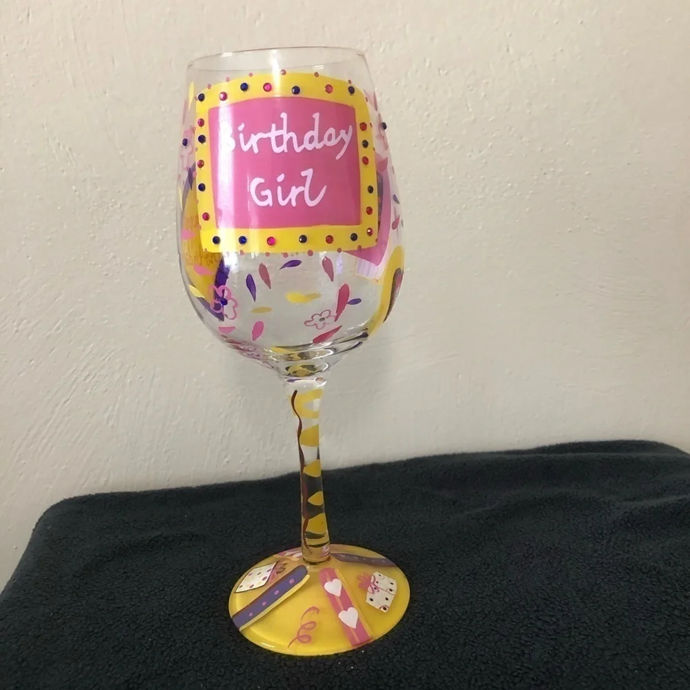 Lolita Hand-Painted Artisan Wine Glass